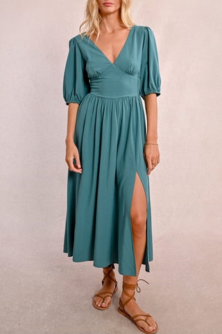 Abito lungo - Verde smeraldo