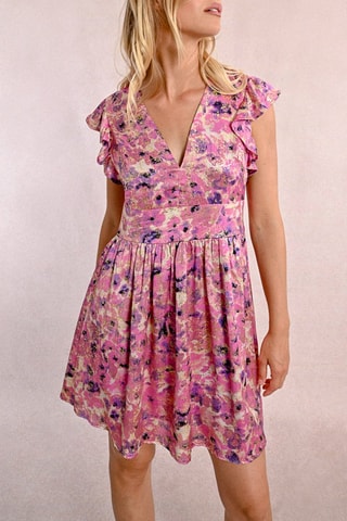 Vestido estilo patinadora - Rosa e azul-marinho