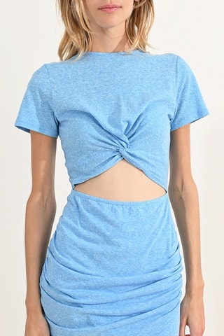 Abito taglio dritto - Celeste - Lili Sidonio