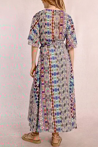 Abito a portafoglio - Bianco e bordeaux