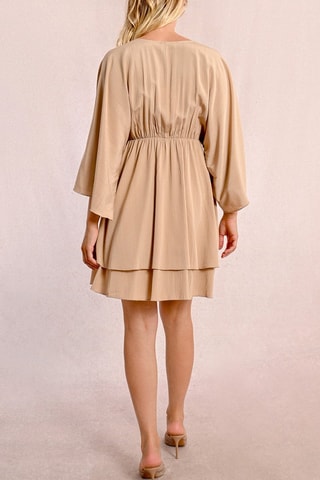 Abito con volant - Beige