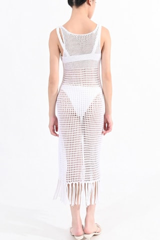 Abito taglio dritto - Bianco - Lili Sidonio