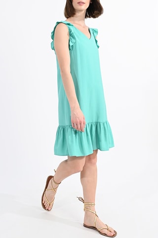 Abito taglio dritto - Turchese - Molly Bracken