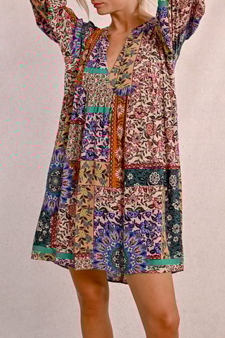 Trapezium Jurk - Oranje en Wit