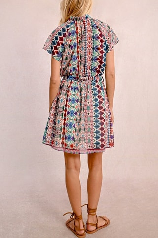 Abito taglio dritto - Verde e viola