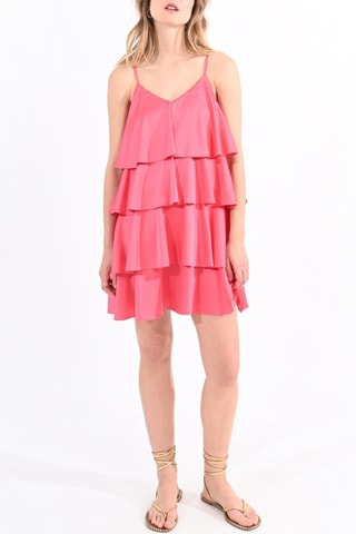 Abito con volant - Corallo - Molly Bracken