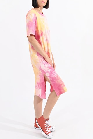 Abito t-shirt tie and dye - Rosa - Lili Sidonio