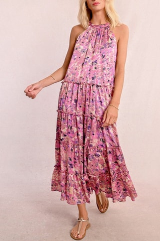 Abito lungo tie and dye - Rosa