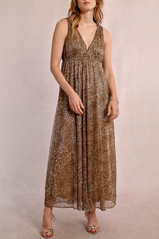 Abito lungo - Beige e marrone