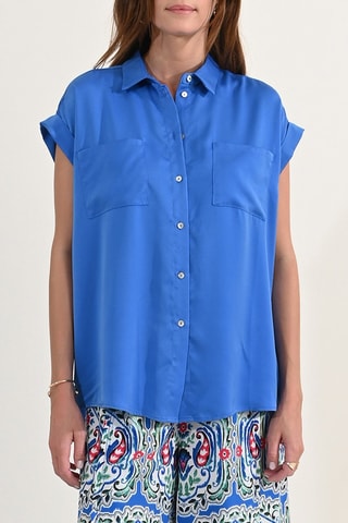 Blouse - Kobaltblauw - Molly Bracken