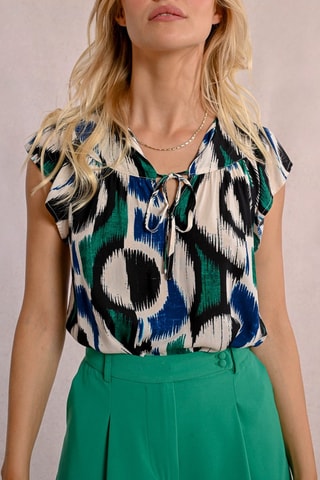 Blusa - Nero e verde chiaro