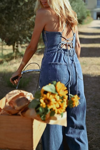 Spijkerjumpsuit - Donkerblauw