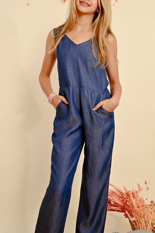 Tuta in jeans - Celeste