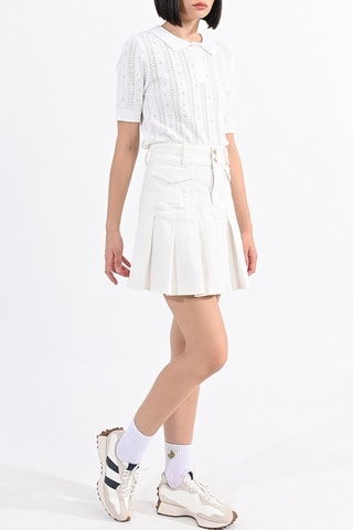 Gonna plissé - Bianco - Lili Sidonio