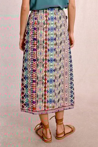 Gonna a portafoglio - Bordeaux ed ecrù