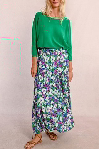 Gonna lunga - Verde e fucsia