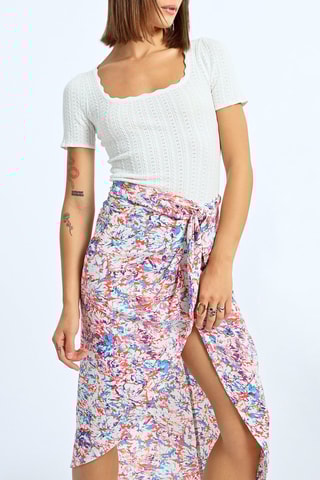 Gonna a portafoglio - Ecrù