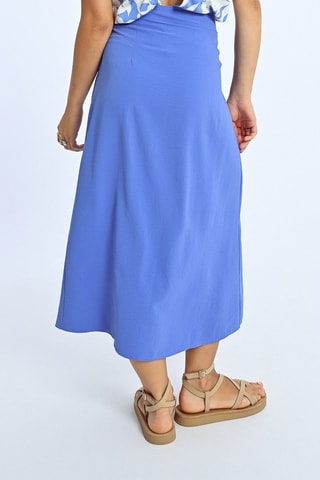 Gonna a portafoglio a vita alta - Celeste