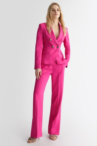Pantaloni da completo a vita alta - Rosa