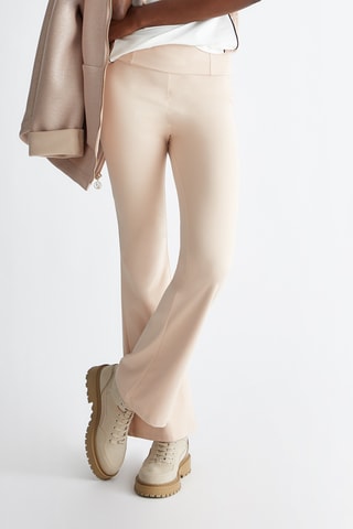 Pantalon taille haute - Beige