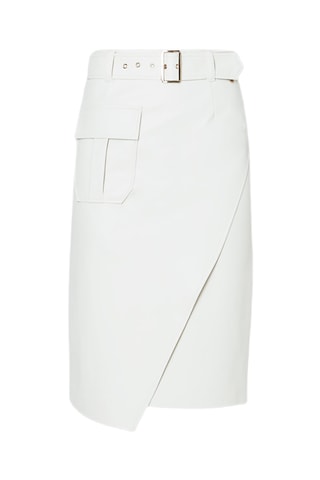 Jupe asymétrique taille haute - Blanc