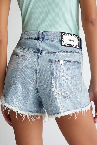 Short en jean - Bleu