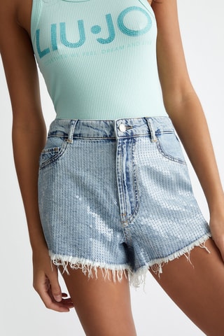 Short en jean - Bleu