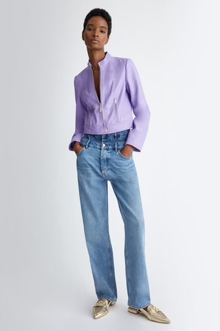Veste courte en laine d’agneau - Violet