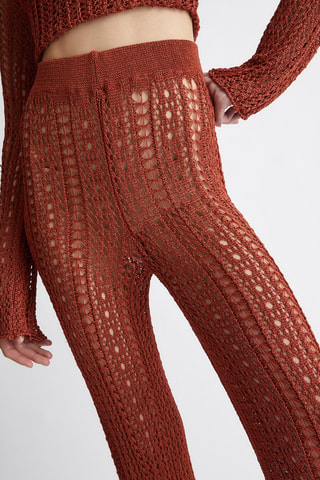 Pantaloni a vita alta - Rosso