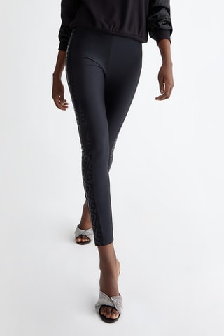 Leggings a vita alta - Nero