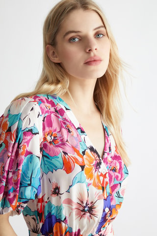 Robe midi - Multicolore