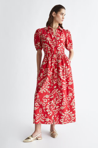 Robe chemise - Rouge