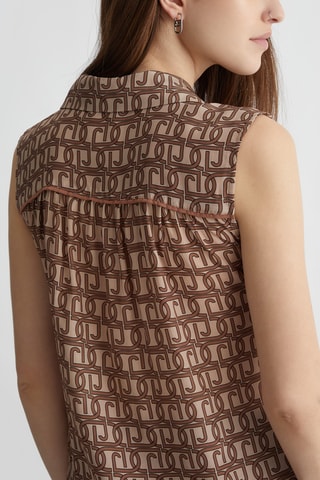Blouse en soie - Marron