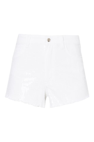 Short en jean - Blanc