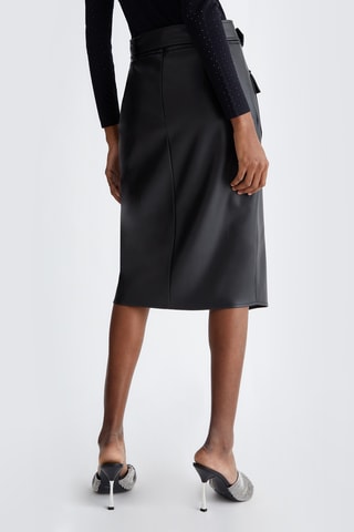 Jupe asymétrique taille haute - Noir