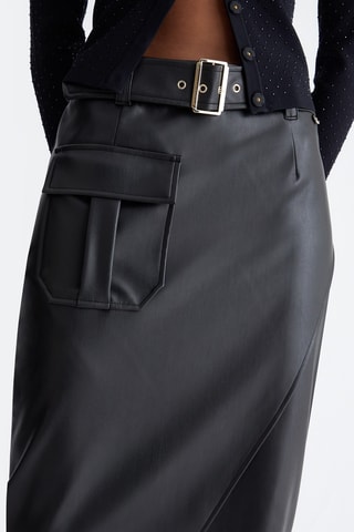 Jupe asymétrique taille haute - Noir