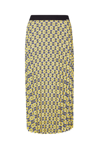 Jupe plissée taille haute - Multicolore