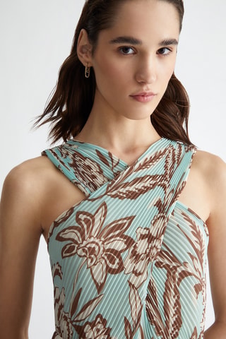 Robe plissée - Multicolore