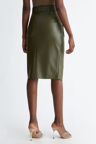 Jupe asymétrique taille haute - Vert