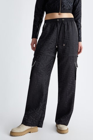Pantaloni 2 in 1 a vita alta - Nero