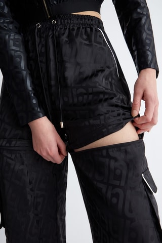 Pantaloni 2 in 1 a vita alta - Nero