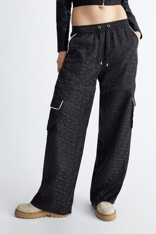 Pantaloni 2 in 1 a vita alta - Nero