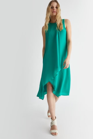 Robe midi en soie - Vert