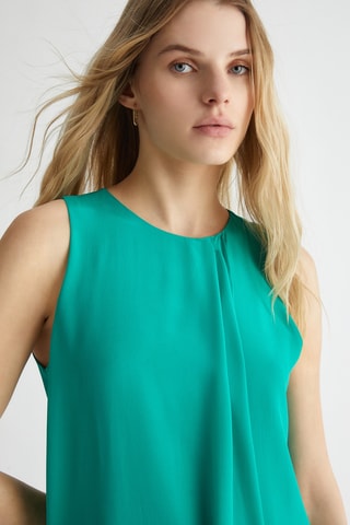 Robe midi en soie - Vert