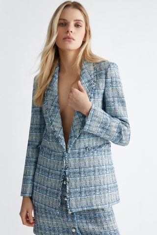 Veste en tweed - Bleu