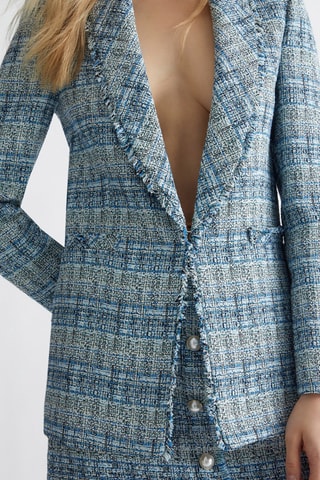 Veste en tweed - Bleu