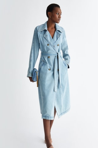 Trench en jean - Bleu