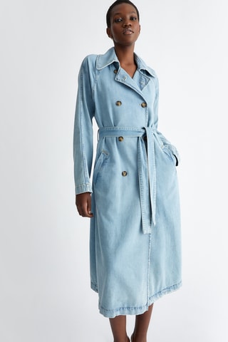 Trench en jean - Bleu