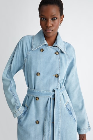 Trench en jean - Bleu