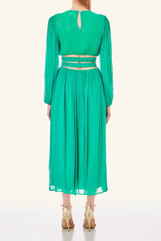 Robe plissée - Vert